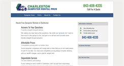 Desktop Screenshot of dumpsterrentalcharlestonsc.net